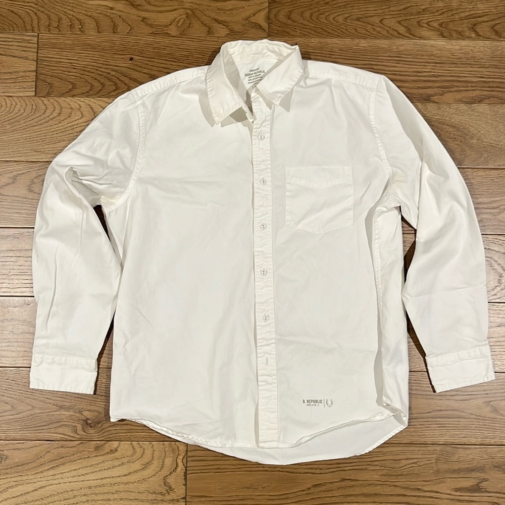 Men’s White Banana Republic Workshirt Size Large